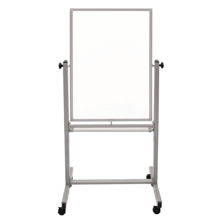 LUXOR WORKSPACES, LLC Mobile Magnetic Whiteboard, 24" x 36", White Surface, Satin Aluminum Frame (LXCL270) thumbnail 4