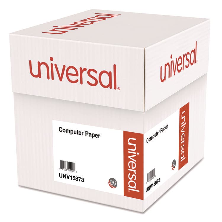UNIVERSAL OFFICE PRODUCTS Printout Paper, 3-Part, 15 lb Bond Weight, 9.5 x 11, White/Canary/Pink, 1,200/Carton (UNV15873)