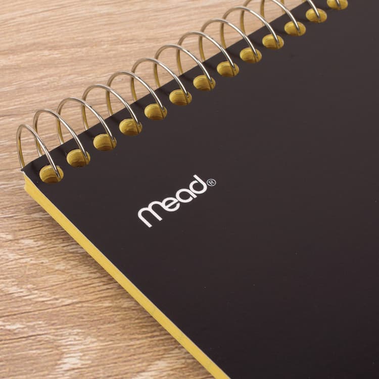 MEAD PRODUCTS Stiff-Back Wire Bound Notepad, Canary/Blue Cover, Wide/Legal Rule, (70) Canary Yellow 8.5 x 11 Sheets (MEA59880) thumbnail 3