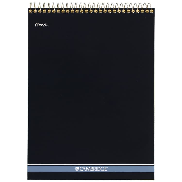 MEAD PRODUCTS Stiff-Back Wire Bound Notepad, Canary/Blue Cover, Wide/Legal Rule, (70) Canary Yellow 8.5 x 11 Sheets (MEA59880)
