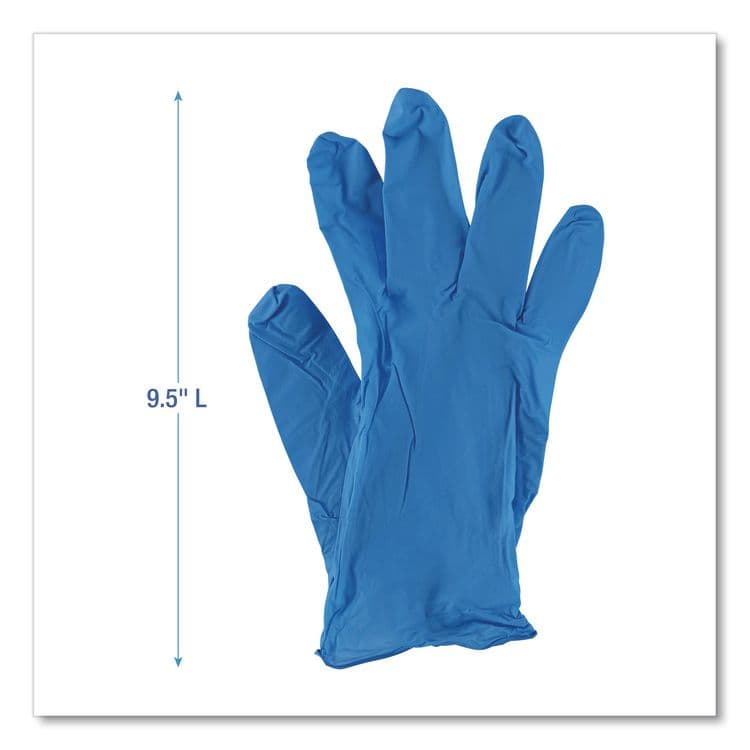 BOARDWALK 395 Series Disposable General-Purpose Nitrile Gloves, Powder-Free, X-Large, 5 mil Thick, 9.5" Long, Blue, 100/BX, 10 BX/CT (BWK395XLCTA) thumbnail 4