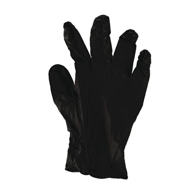 BOARDWALK 396 Series Disposable General-Purpose Nitrile Gloves, Powder-Free, Medium, 4.4 mil Thick, 9.5" Long, Black, 100/BX, 10 BX/CT (BWK396MCTA) thumbnail 3