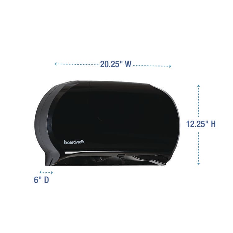 BOARDWALK Jumbo Twin Toilet Tissue Dispenser, 20.25 x 6 x 12.25, Black (BWK1529) thumbnail 4