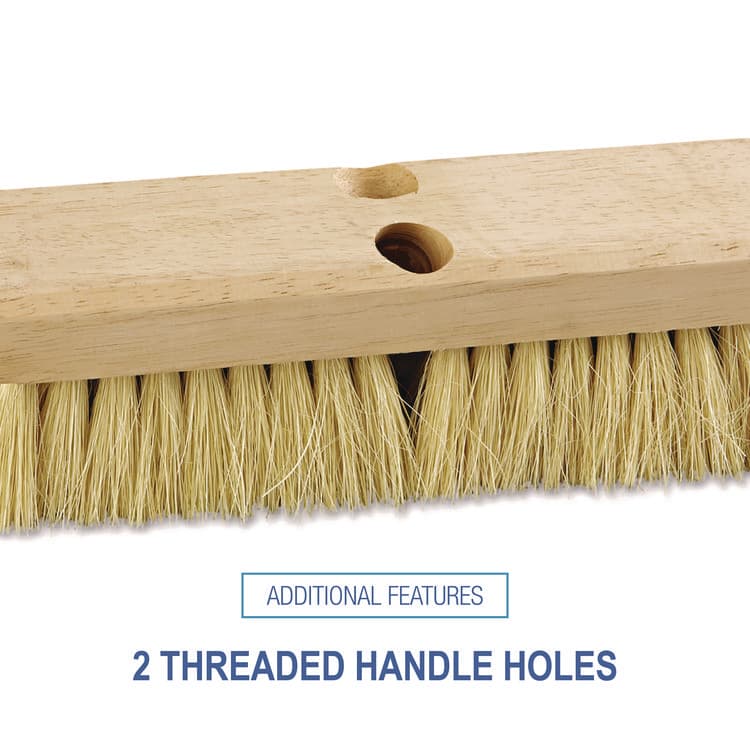 BOARDWALK Deck Brush Head, 2" White Tampico Bristles, 10" Brush (BWK3210) thumbnail 3