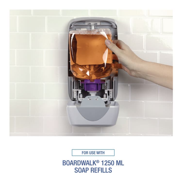 BOARDWALK Manual Liquid Soap Dispenser, 1,250 mL, 6.1 x 10.6 x 5.1, Gray (BWK8350) thumbnail 4