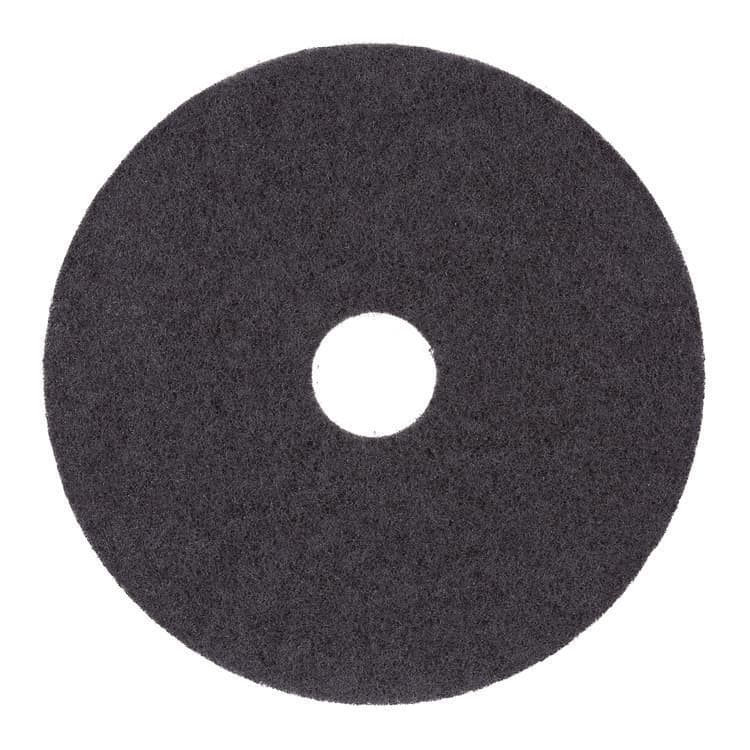 BOARDWALK Stripping Floor Pads, 14" Diameter, Black, 5/Carton (BWK4014BLA) thumbnail 2