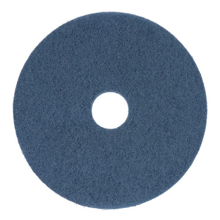 BOARDWALK Scrubbing Floor Pads, 14" Diameter, Blue, 5/Carton (BWK4014BLU) thumbnail 2