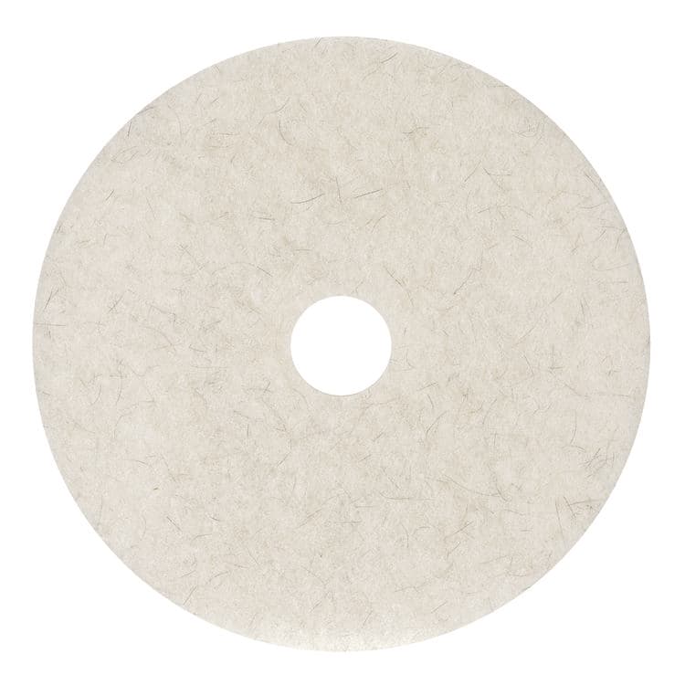 BOARDWALK Natural Burnishing Floor Pads, 17" Diameter, White, 5/Carton (BWK4017NAT) thumbnail 2