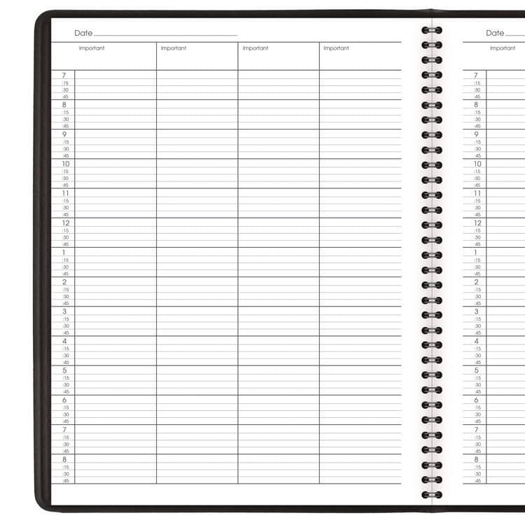 AT-A-GLANCE Four-Person Group Undated Daily Appointment Book, 10.88 x 8.5, Black Cover, 12-Month (Jan to Dec): Undated (AAG8031005) thumbnail 4