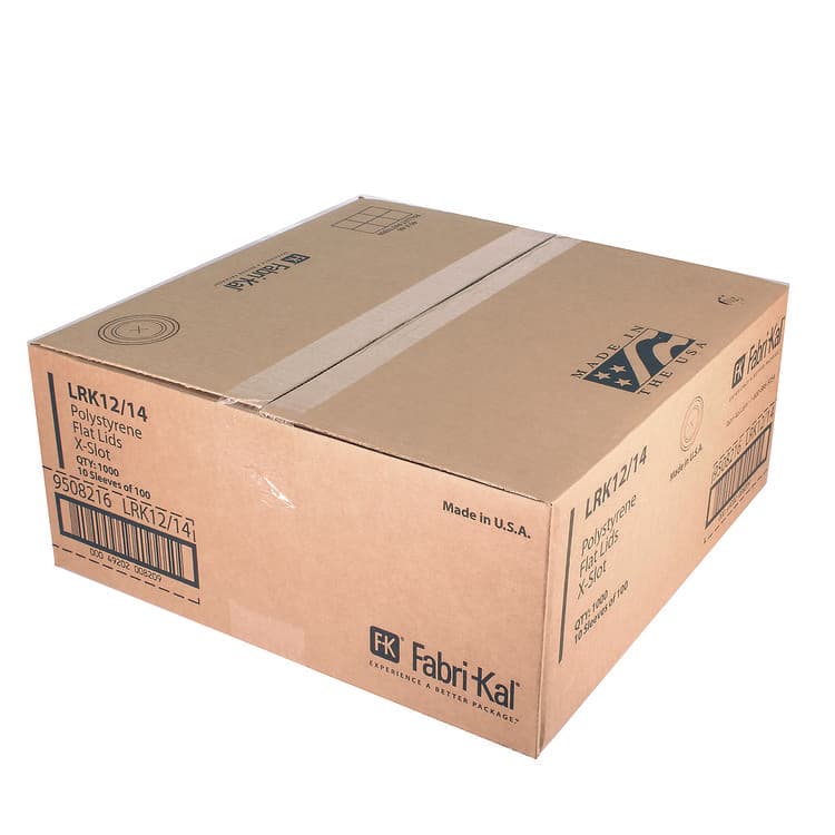 FABRI-KAL Kal-Clear/Nexclear Drink Cup Lids, Flat, X-Style Straw Slot, Fits 12 oz to 14 oz Cold Cups, Plastic, Translucent, 1,000/CT (FABLRK1214) thumbnail 2