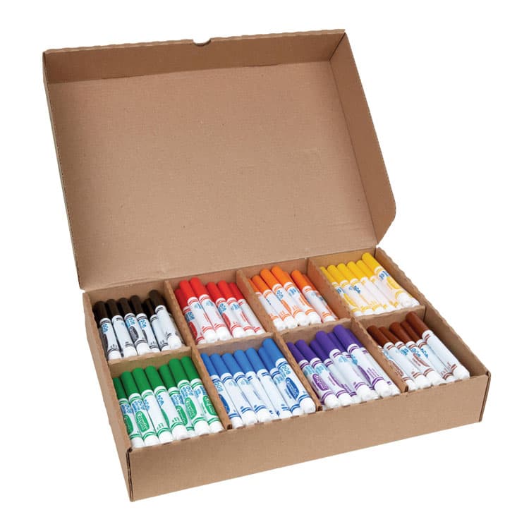 BINNEY & SMITH / CRAYOLA Ultra-Clean Washable Marker Classpack, Broad Bullet Tip, 8 Assorted Colors, 200/Box (CYO588200) thumbnail 3