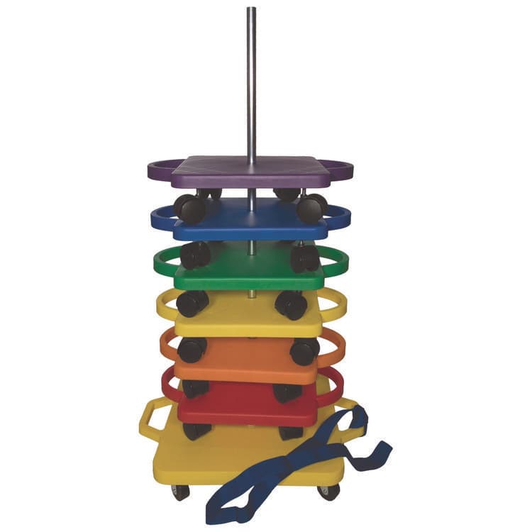 CHAMPION SPORT Scooter Stacker, Plastic, 176 lb Capacity, 21 x 16 x 39, Silver/Yellow (CSISX) thumbnail 2