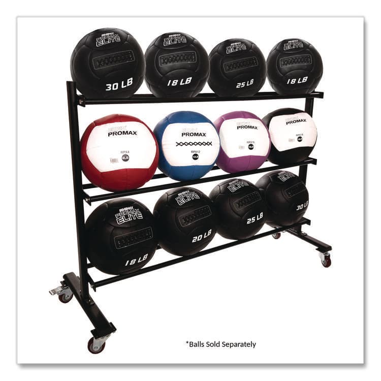 CHAMPION SPORT RPX Medicine Ball Rack, Metal, 220 lb Capacity, 18.5 x 62 x 45, Black (CSIRPXRACK) thumbnail 2