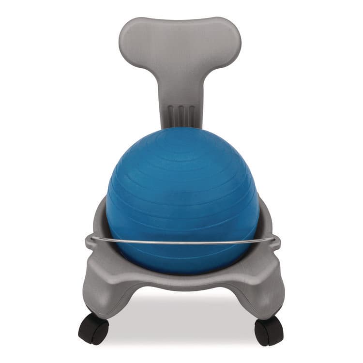 CHAMPION SPORT Kid's Ball Chair, Supports Up to 264 lb, 12.5" Seat Height, Blue Seat, Silver Base (CSIKDCH) thumbnail 4