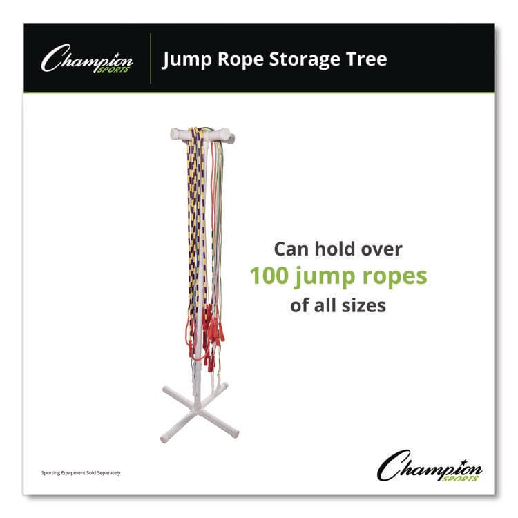CHAMPION SPORT Jump Rope Storage Tree, 25.5" x 25.5" x 68.5", White (CSIJRSD) thumbnail 3