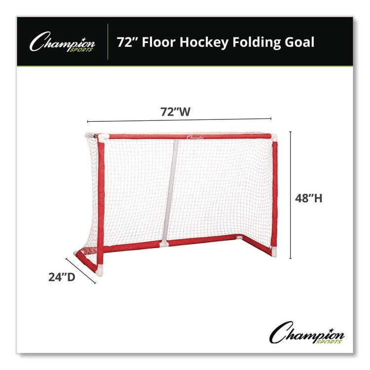 CHAMPION SPORT 72 Inch Floor Hockey Collapsible Goal, 24" x 72", 1.65" dia Frame (CSIFHG72) thumbnail 2