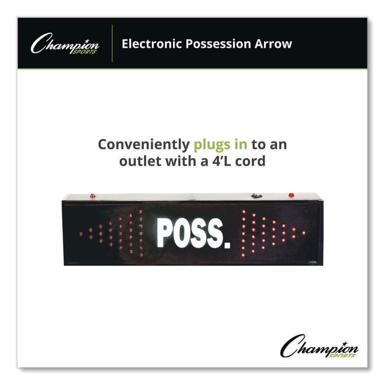 CHAMPION SPORT Electronic Possession Arrow, 21" x 3" x 6", Black Face, Red Graphics (CSIPARROW) thumbnail 4