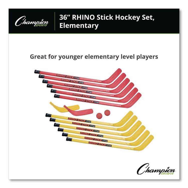 CHAMPION SPORT Indoor ABS Kids Hockey Set, 2 Pucks, 12 Sticks (CSIHS36SET) thumbnail 3