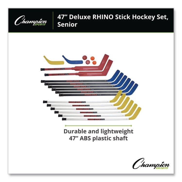 CHAMPION SPORT Indoor ABS Floor Hockey Set, 2 Pucks, 14 Sticks (CSIHS47SET) thumbnail 2