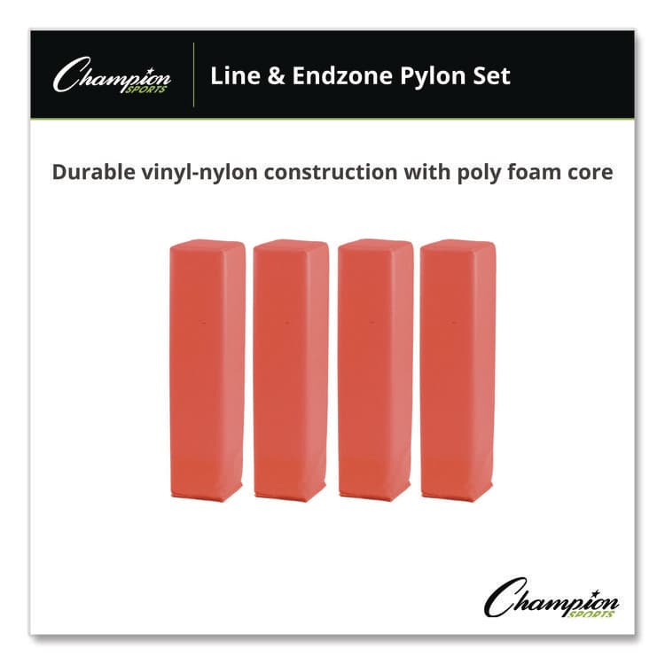 CHAMPION SPORT Line and End Zone Pylon Set, 18" x 4" dia, 4/Set (CSIFPYLSET) thumbnail 2