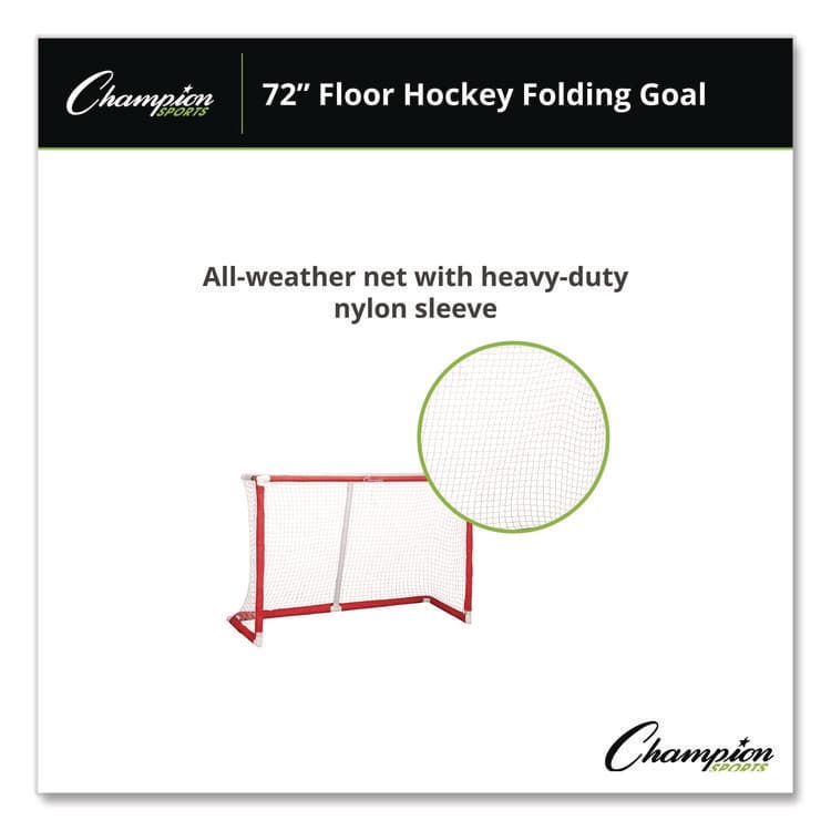 CHAMPION SPORT 72 Inch Floor Hockey Collapsible Goal, 24" x 72", 1.65" dia Frame (CSIFHG72) thumbnail 4