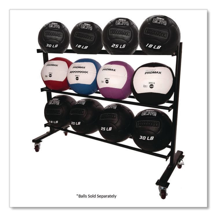 CHAMPION SPORT RPX Medicine Ball Rack, Metal, 220 lb Capacity, 18.5 x 62 x 45, Black (CSIRPXRACK) thumbnail 4