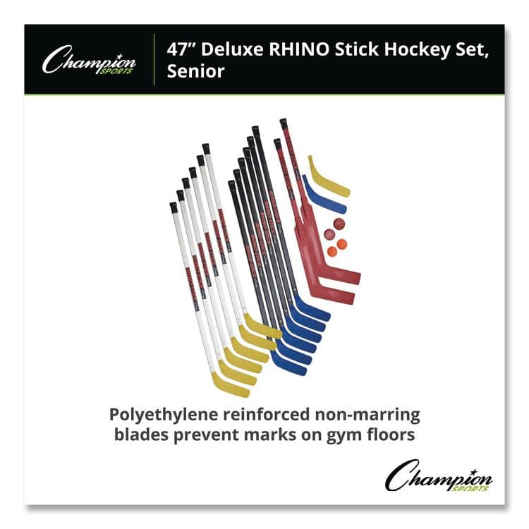 CHAMPION SPORT Indoor ABS Floor Hockey Set, 2 Pucks, 14 Sticks (CSIHS47SET) thumbnail 3