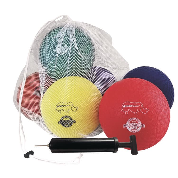 CHAMPION SPORT Rhino Soft Playground Ball Set, 8.5" Diameter, Assorted Colors, 6/Set (CSIRSPGSET)