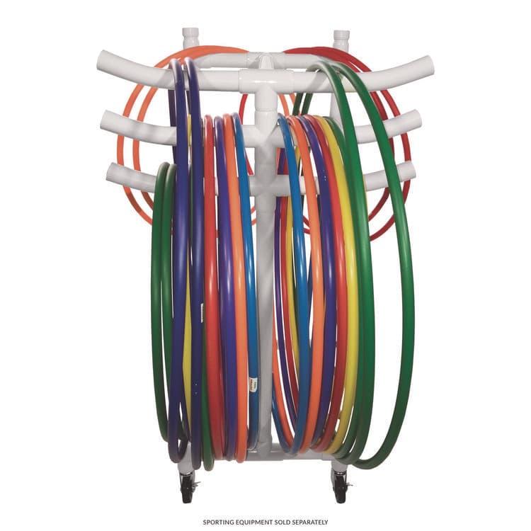 CHAMPION SPORT Hoop Storage Rack, Plastic, 176 lb Capacity, 26 x 22 x 49, White (CSIHCRACK) thumbnail 3