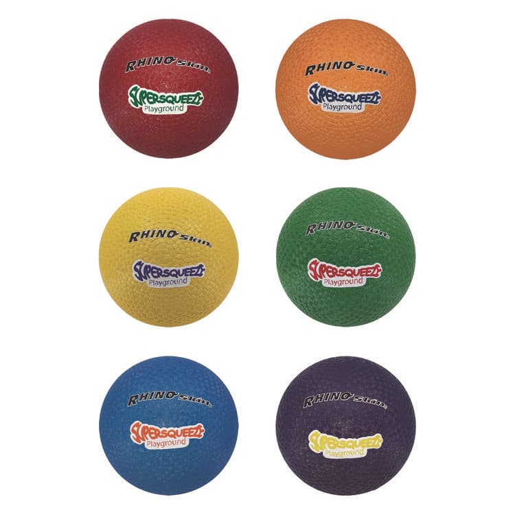 CHAMPION SPORT Rhino Skin Super Squeeze Playground Ball Set, 7.5" Diameter, Assorted Colors, 6/Set (CSISQPGSET) thumbnail 3