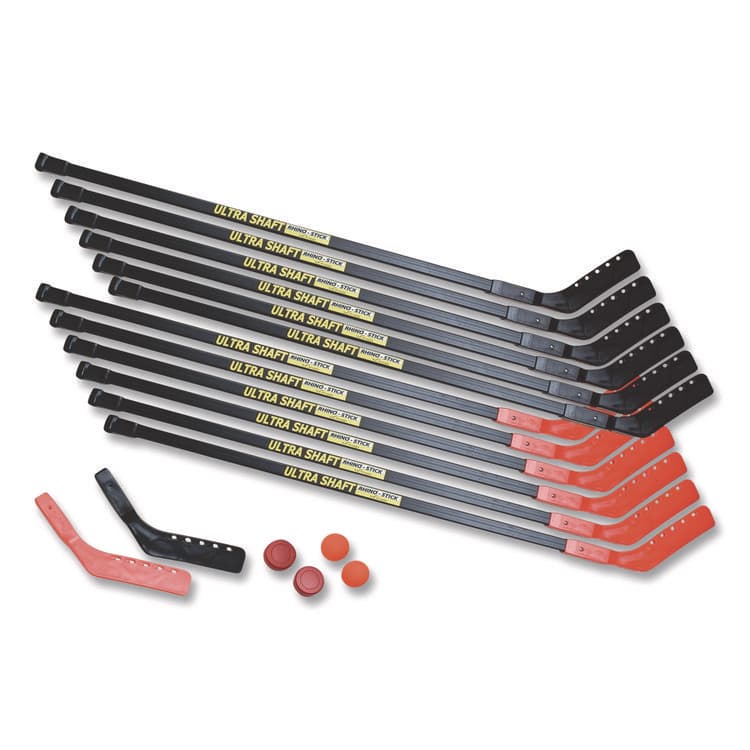 CHAMPION SPORT Ultra Shaft Hockey Set, Twelve 52" Hocket Sticks/Two Balls/Two Pucks/Two Extra Blades (CSIUS52SET)