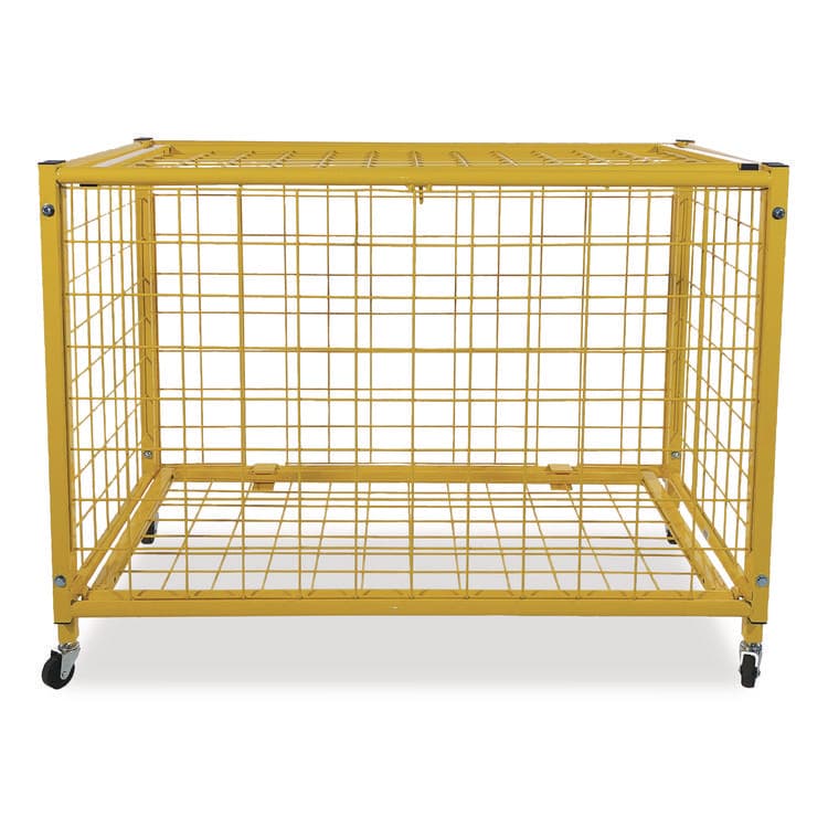 CHAMPION SPORT Full Size Lockable Ball Locker, Metal, 132 lb Capacity, 24 x 42 x 29.75, Yellow (CSILRCL) thumbnail 4
