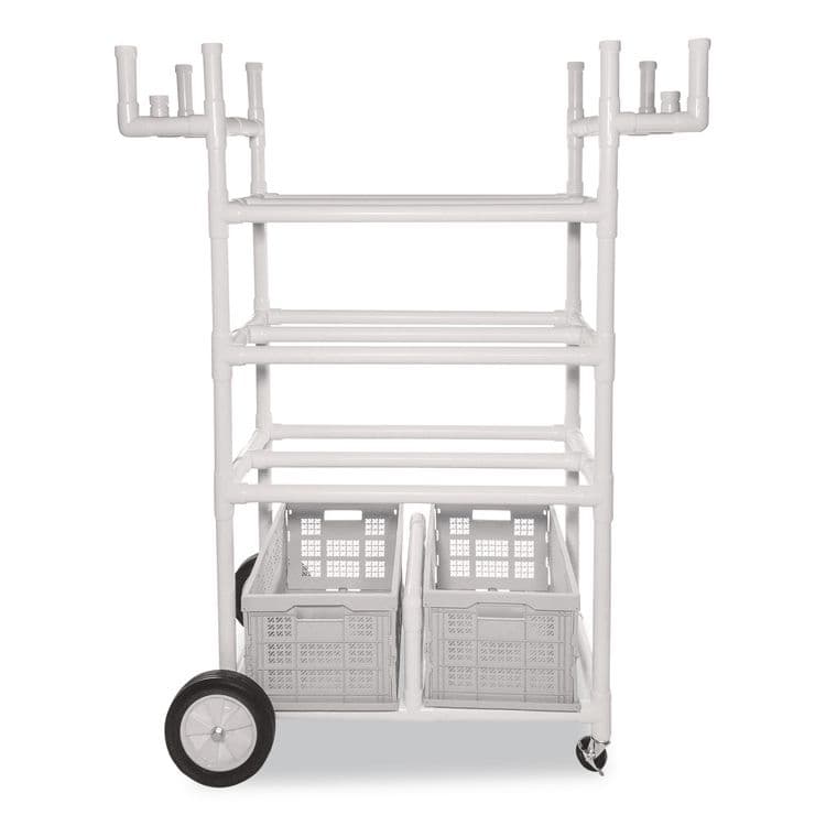 CHAMPION SPORT High Impact All-Terrain Heavy-Duty Cart, Plastic, 176 lb Capacity, 19 x 53 x 58, White (CSITWCART) thumbnail 2