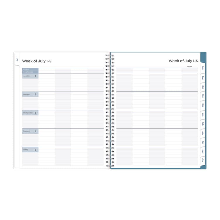 BLUE SKY Teacher Dots CYO Cover Weekly/Monthly Lesson Planner, 9 Classes, Multicolor Cover, 11 x 8.5, 12-Month (July-June), 2025-2026 (BLS100330) thumbnail 3