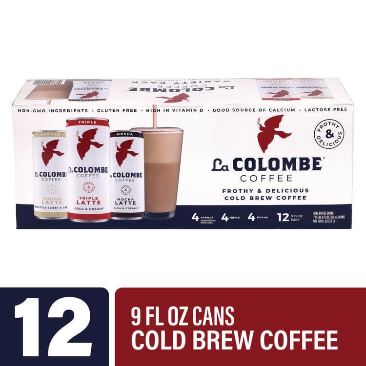 LA COLOMBE COFFEE ROASTERS Draft Latte Cold Brew, Assorted Flavors, 9 oz Can, 12/Carton (GRR22002272) thumbnail 2
