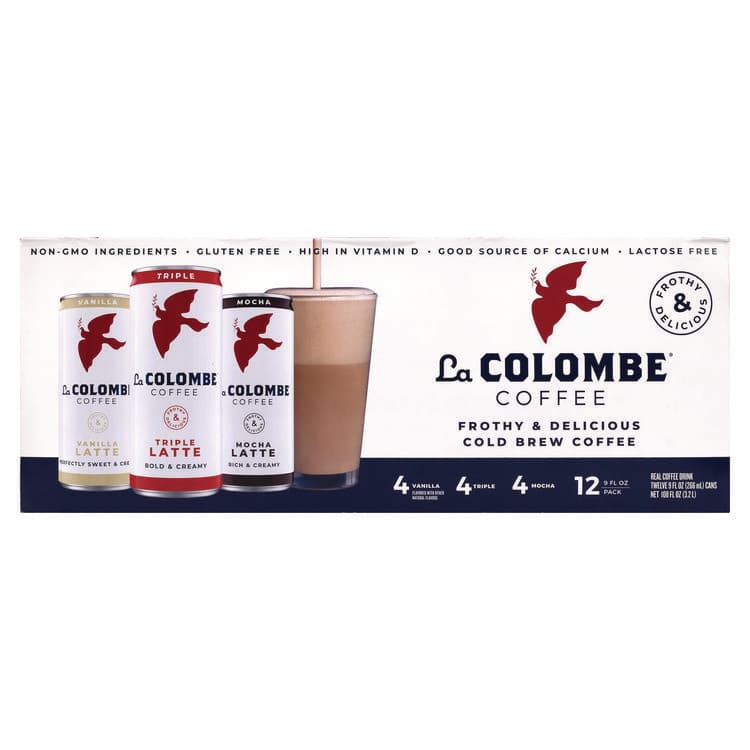 LA COLOMBE COFFEE ROASTERS Draft Latte Cold Brew, Assorted Flavors, 9 oz Can, 12/Carton (GRR22002272) thumbnail 4