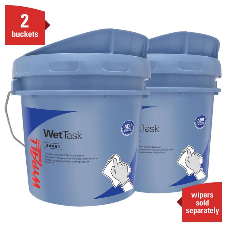 KIMBERLY CLARK WetTask Customizable Wet Wiping System, 3.5 gal, Blue, 2/Carton (KCC09361) thumbnail 2