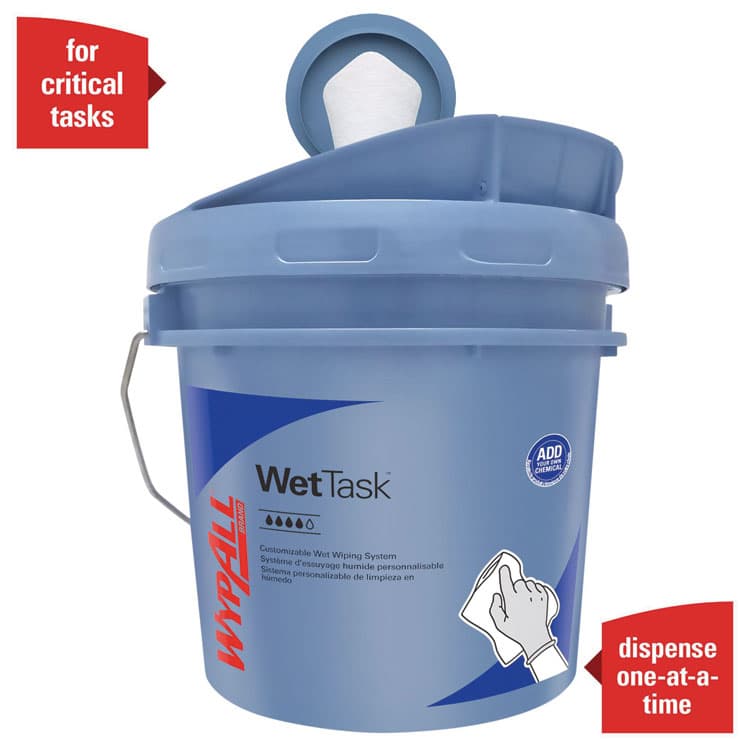 KIMBERLY CLARK WetTask Customizable Wet Wiping System, 3.5 gal, Blue, 2/Carton (KCC09361) thumbnail 4
