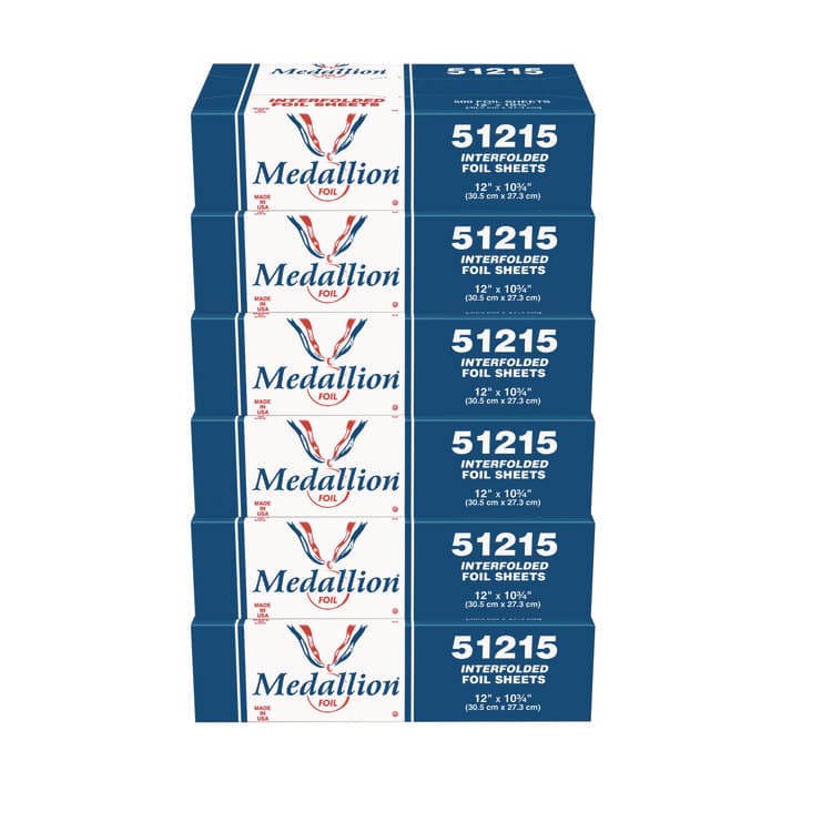 HFA Medallion Interfolded Foil Sheets, 12 x 10.75, 500/Box, 6 Boxes/Carton (HFA51215)