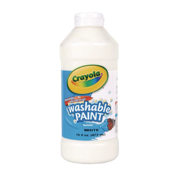 BINNEY & SMITH / CRAYOLA Washable Paint, White, 16 oz Bottle (CYO542016053)