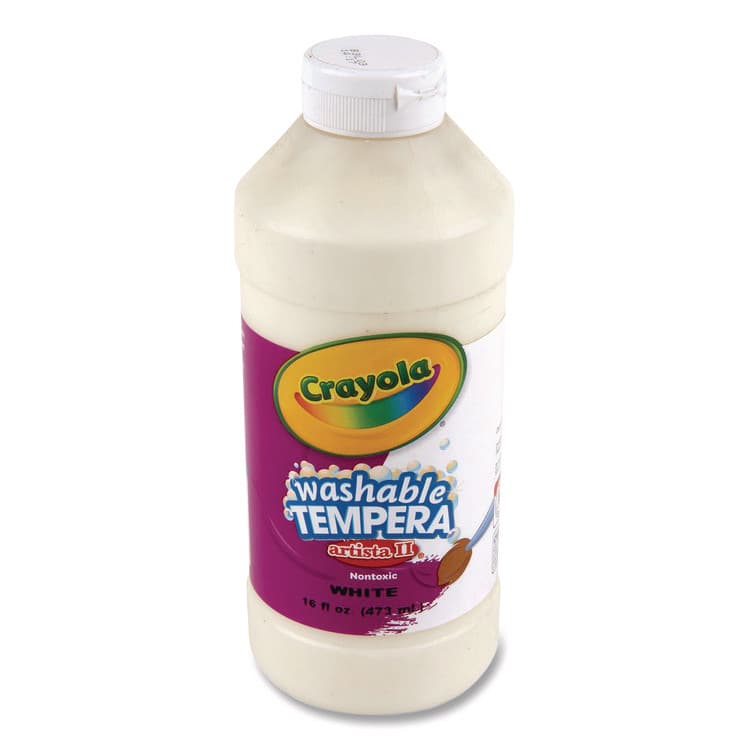 BINNEY & SMITH / CRAYOLA Artista II Washable Tempera Paint, White, 16 oz Bottle (CYO543115053)