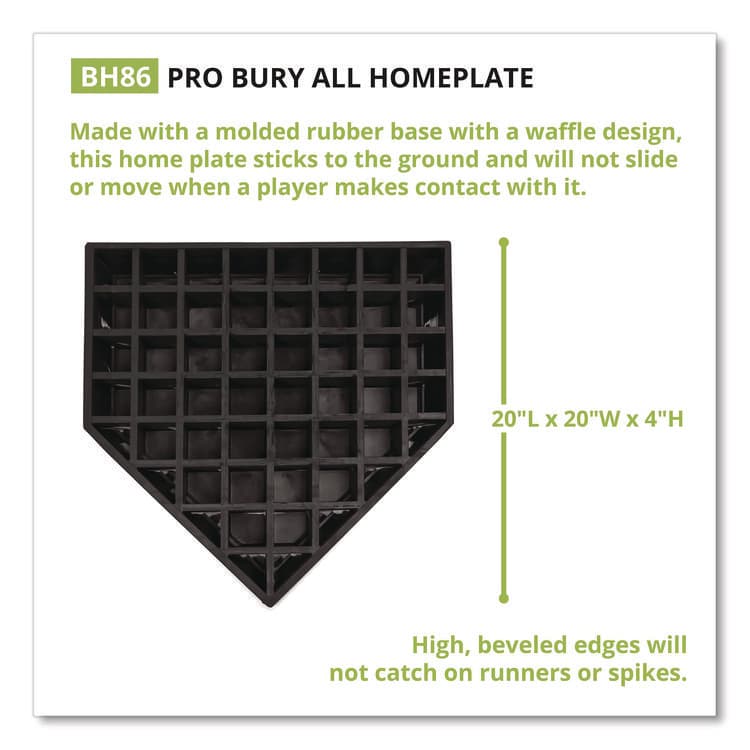 CHAMPION SPORT Pro Bury All Homeplate, 20" x 20" x 4" (CSIBH86) thumbnail 3