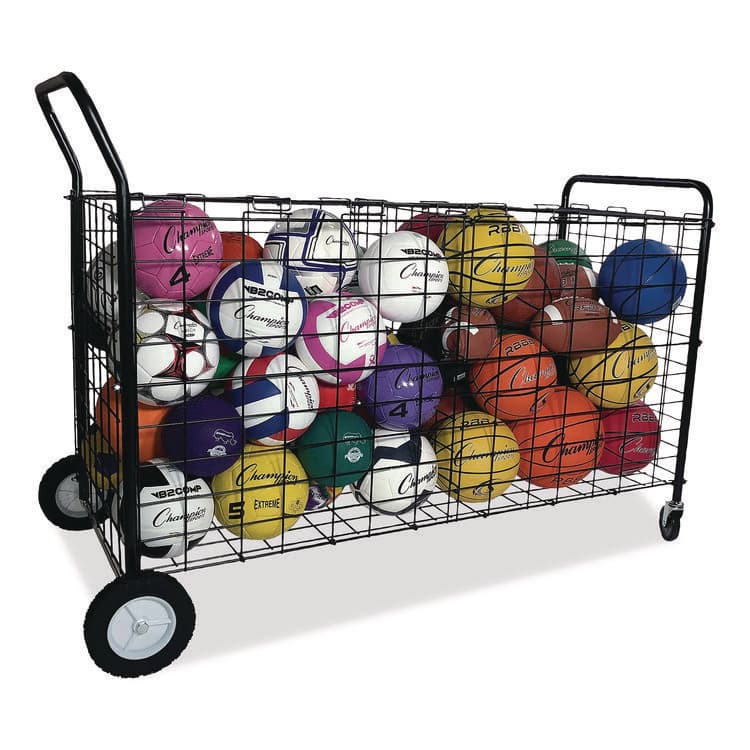 CHAMPION SPORT Double-Sided Lockable Ball Locker, Metal, 176 lb Capacity, 24 x 59 x 37, Black (CSIDSLX) thumbnail 3