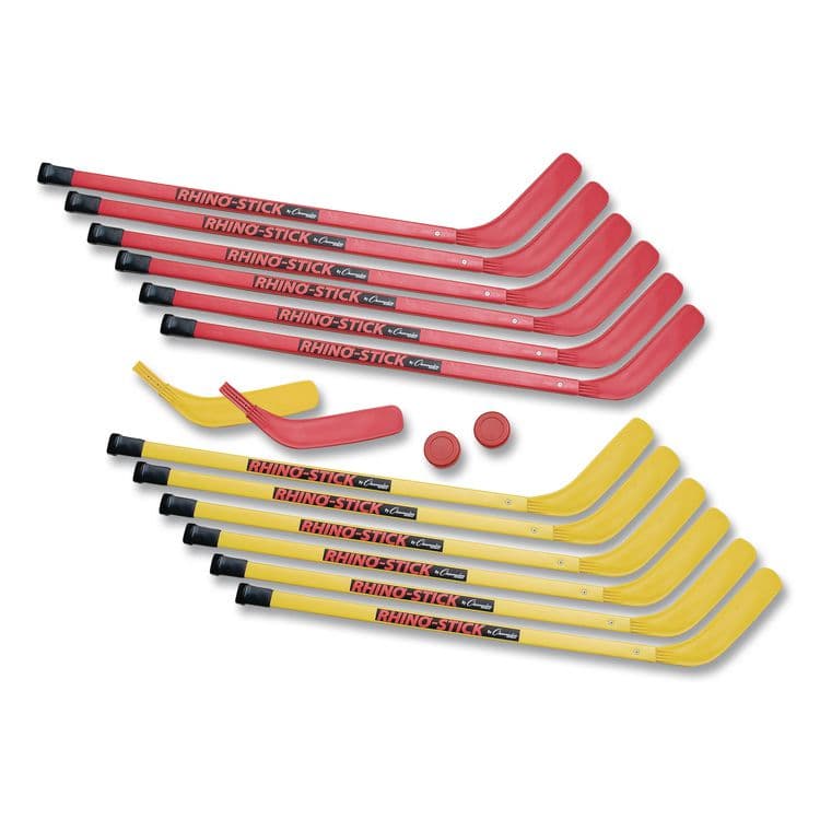 CHAMPION SPORT Indoor ABS Kids Hockey Set, 2 Pucks, 12 Sticks (CSIHS36SET)