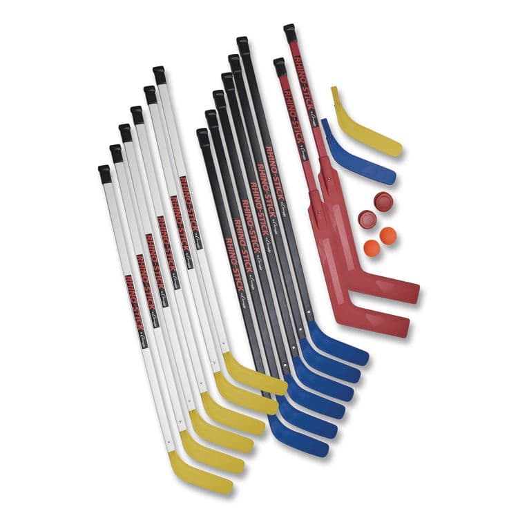 CHAMPION SPORT Indoor ABS Floor Hockey Set, 2 Pucks, 14 Sticks (CSIHS47SET)