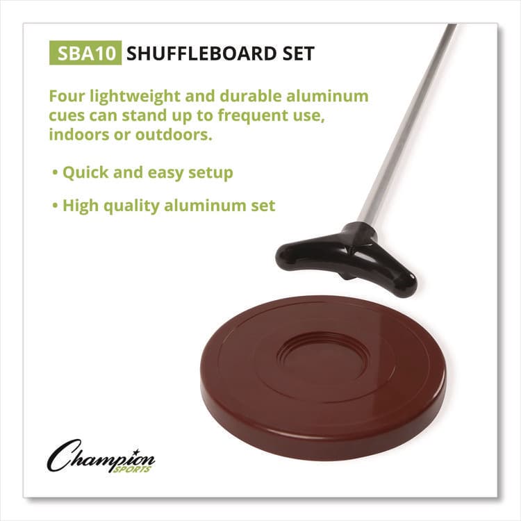 CHAMPION SPORT Shuffleboard Set, 4 Cues, 8 Pucks (CSISBA10) thumbnail 3
