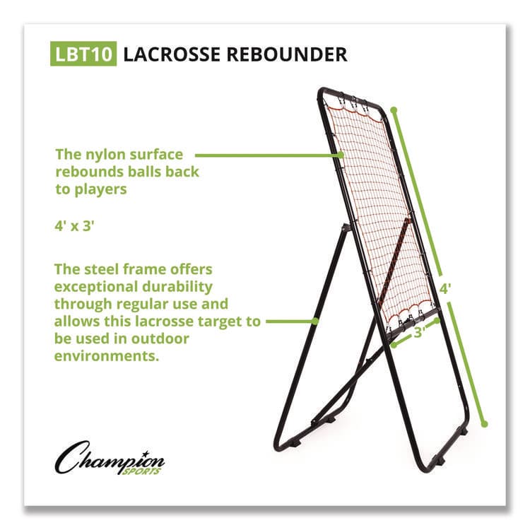 CHAMPION SPORT Lacrosse Ball Rebounder, 80" x 3 ft, 1.25" dia Frame (CSILBT10) thumbnail 2