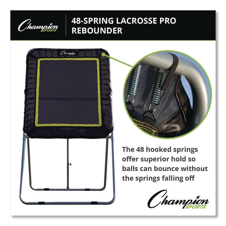 CHAMPION SPORT Deluxe Lacrosse Ball Rebounder, 6 ft x 3 ft, 1.5" dia Frame (CSILBT43) thumbnail 2
