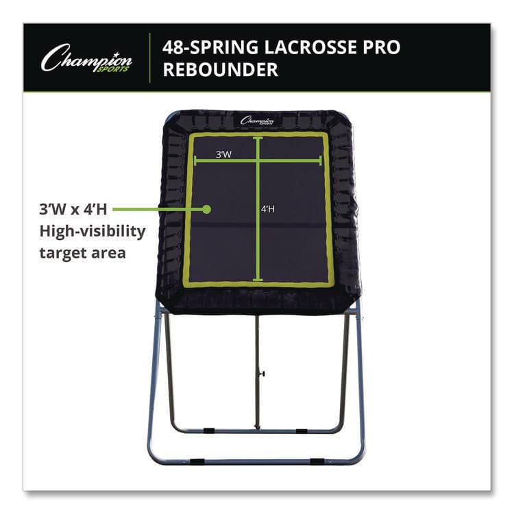 CHAMPION SPORT Deluxe Lacrosse Ball Rebounder, 6 ft x 3 ft, 1.5" dia Frame (CSILBT43) thumbnail 4