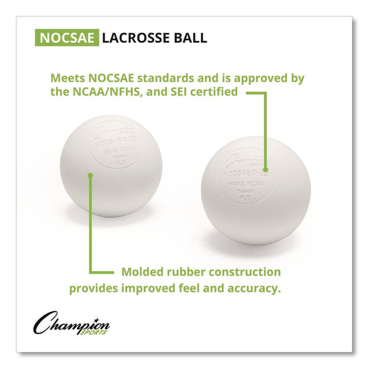 CHAMPION SPORT Bucket of Lacrosse Balls, Official Size, White, 36 Balls/Bucket (CSILBWN36) thumbnail 2